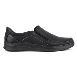 Olivier Men's leather slip-on shoes SLIP-ON 216GT black