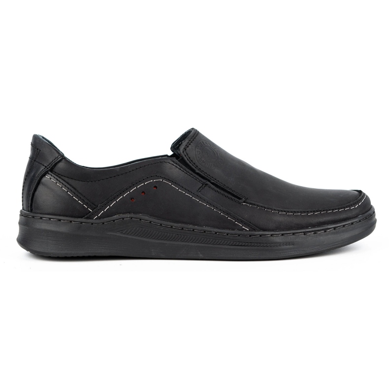 Olivier Men's leather slip-on shoes SLIP-ON 216GT black