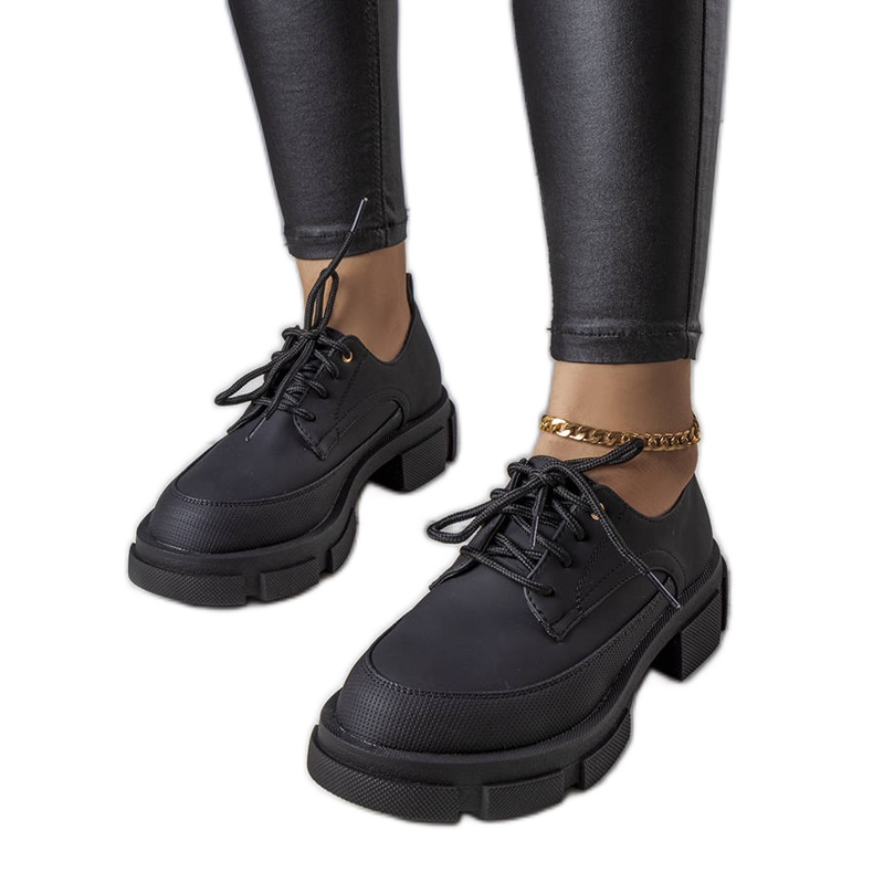 Black shoes with a massive sole from Kay