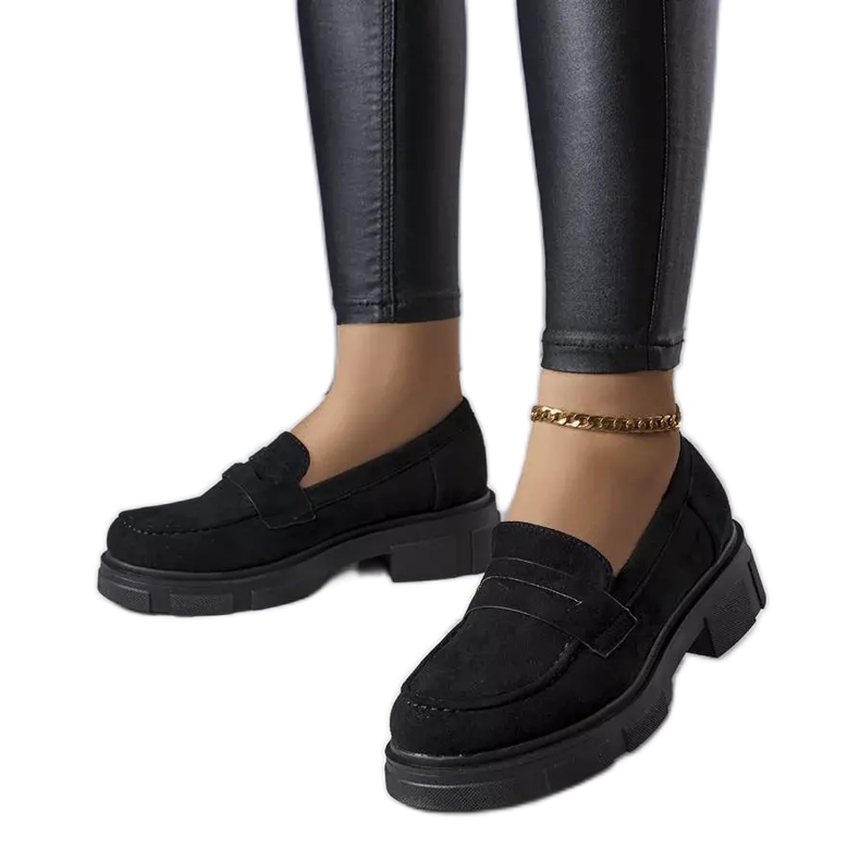 PA1 Black eco-suede shoes from Alacoque