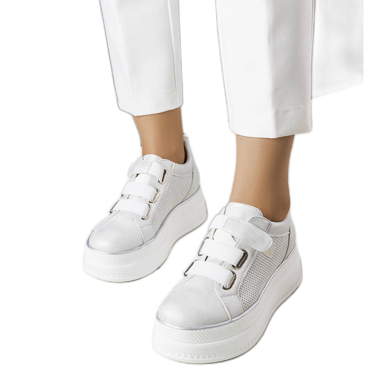 PA1 Silver platform sneakers from Armina