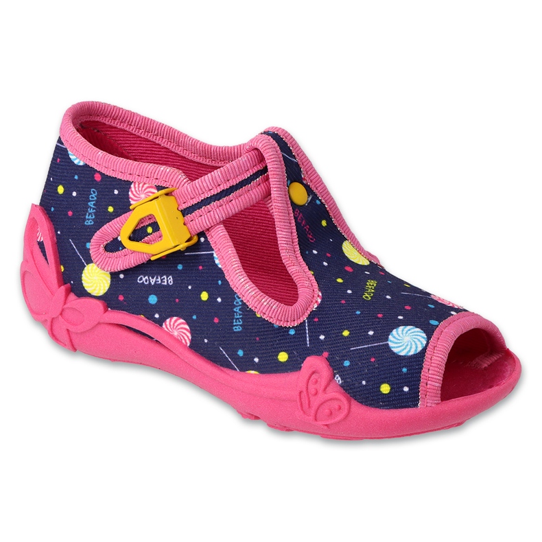 Befado children's shoes 213P138 navy blue pink Befado children's shoes 213P138 navy blue pink