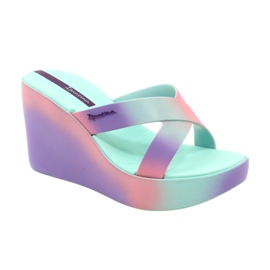 Wedge sandals Ipanema 83423 Colore Fem AI963 Green/Lilac violet pink