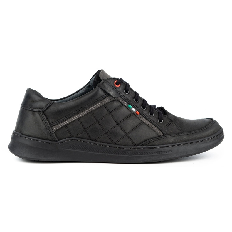Olivier Men's casual leather shoes 297GT black