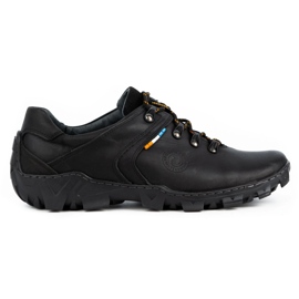 Olivier Men's leather trekking shoes 214GT black