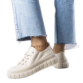 PA1 Beige platform sneakers from Laverne