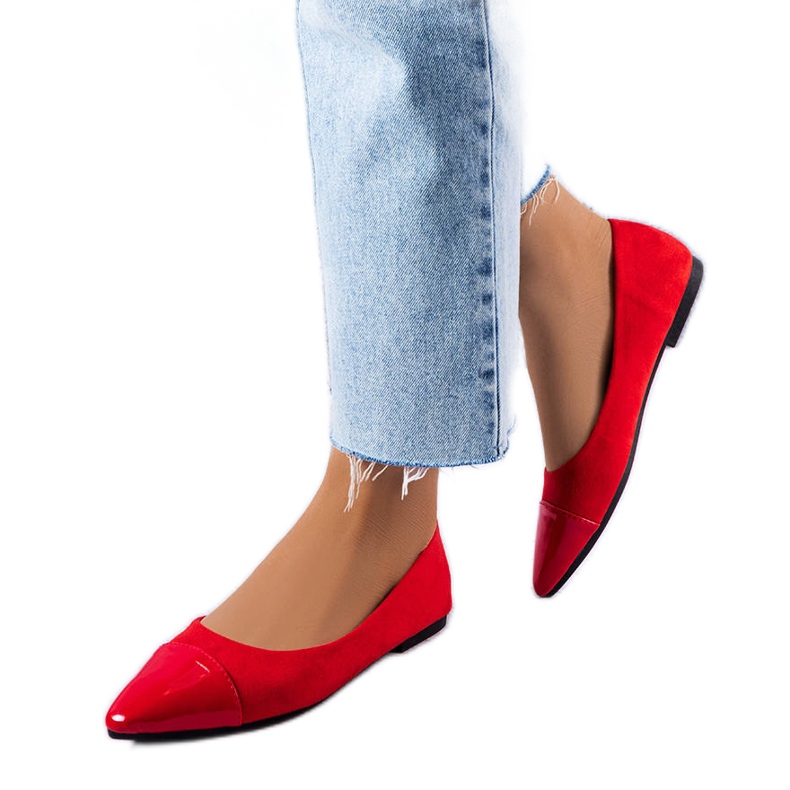 Red patent flats from Thibault