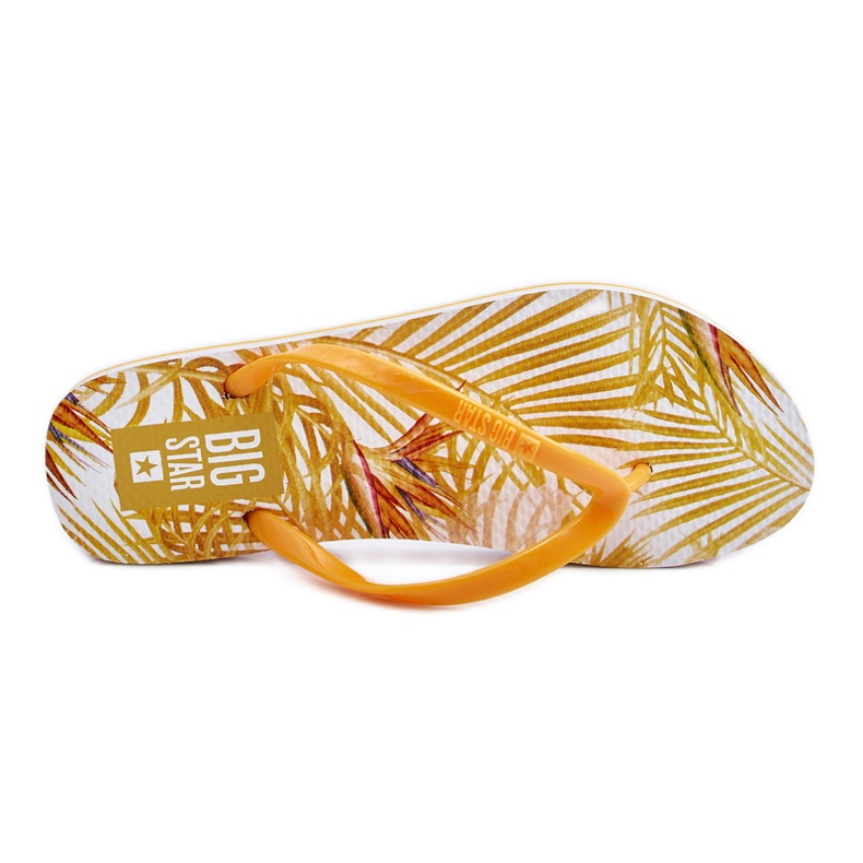 Women's Fashionable Flip Flops Big Star LL274819 Yellow
