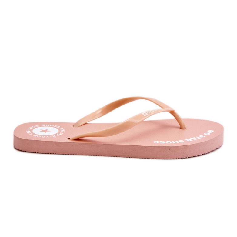 Comfortable Big Star Flip Flops LL274802 Nude pink