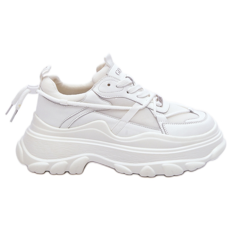 Sports Shoes On A Massive Platform GOE LL2N4029 White - KeeShoes