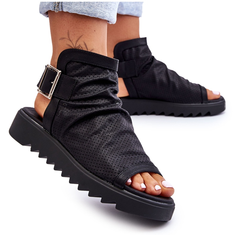 BM Adonis Women's Ankle Boot Sandals Black