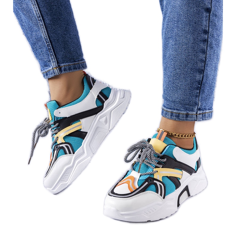 Delois women's blue sneakers white