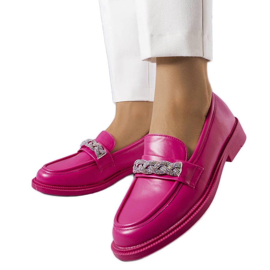 Pink loafers women online