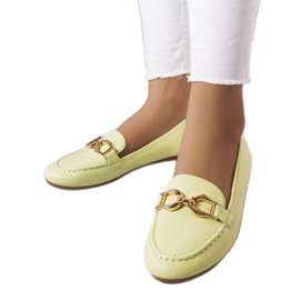 Sauvé green buckle loafers
