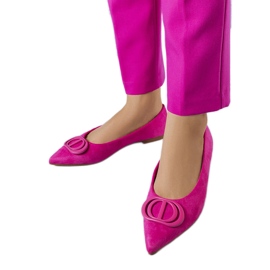 Pink ballerinas from Grignon eco suede