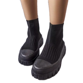 Black sock sneakers from Searlait