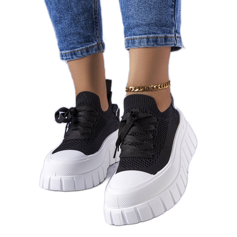 Dubeau black platform sneakers