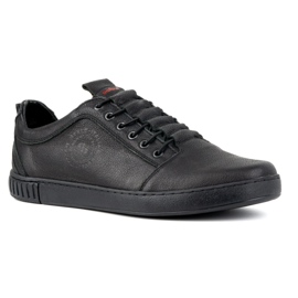 Polbut Men's casual leather shoes 2121/2 black