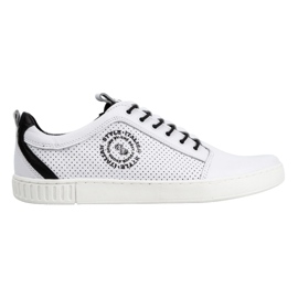 Polbut Men's casual leather shoes 2121P/2 white Polbut Men's casual leather shoes 2121P/2 white