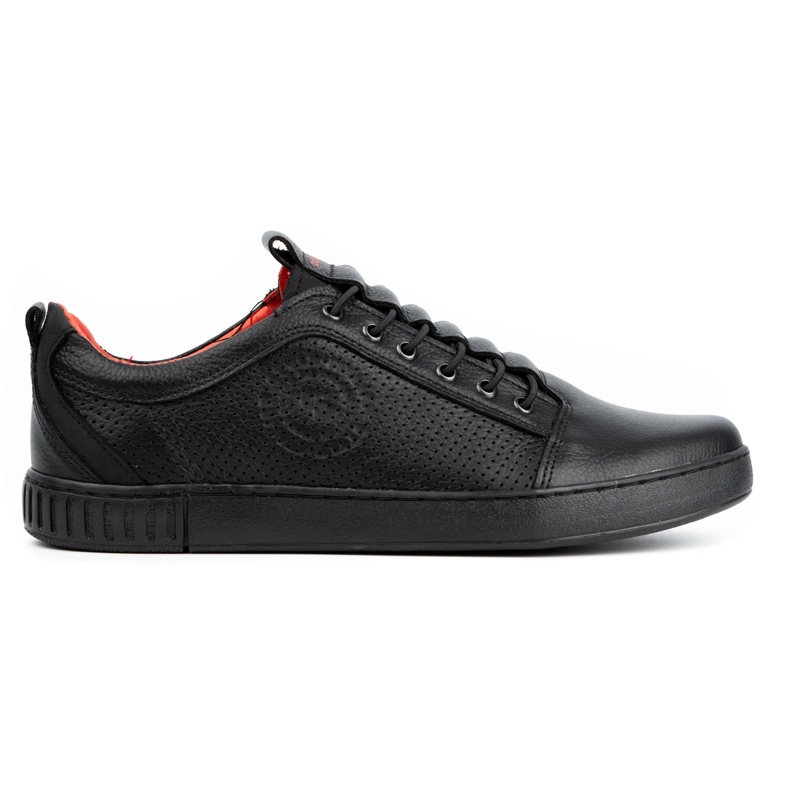 Polbut Men's casual leather shoes 2121P/2 black