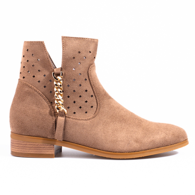 Spring women's Vinceza beige openwork boots
