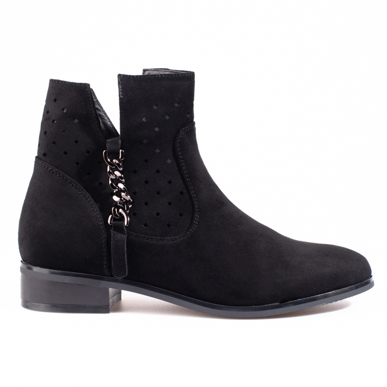 Openwork spring boots Vinceza black