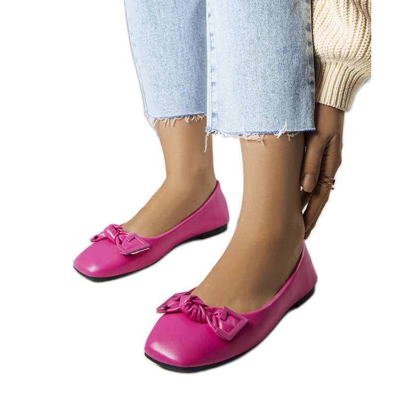 Pink ballerinas with bow from Tabitha