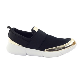 McKey Black and gold softshell sports shoes yellow