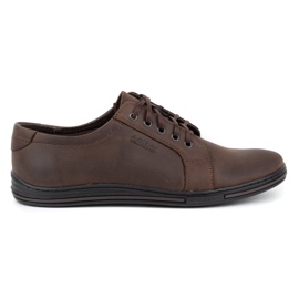 Polbut Leather men's shoes 320 dark brown