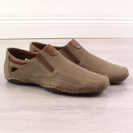 Rieker 06350-25 brown openwork leather men's shoes Rieker 06350-25 brown openwork leather men's shoes
