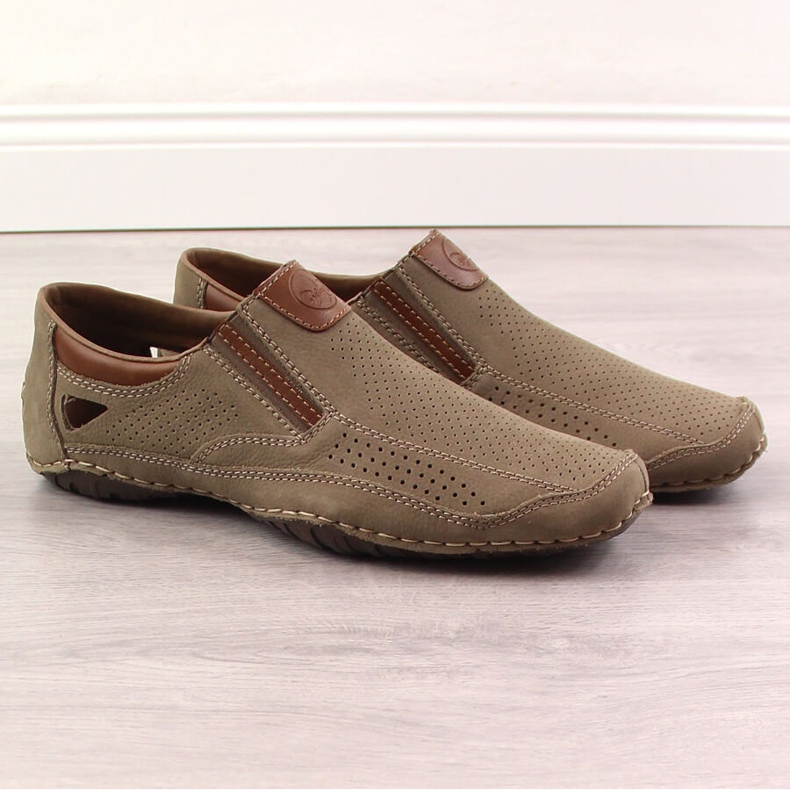 Rieker 06350-25 brown openwork leather men's shoes Rieker 06350-25 brown openwork leather men's shoes