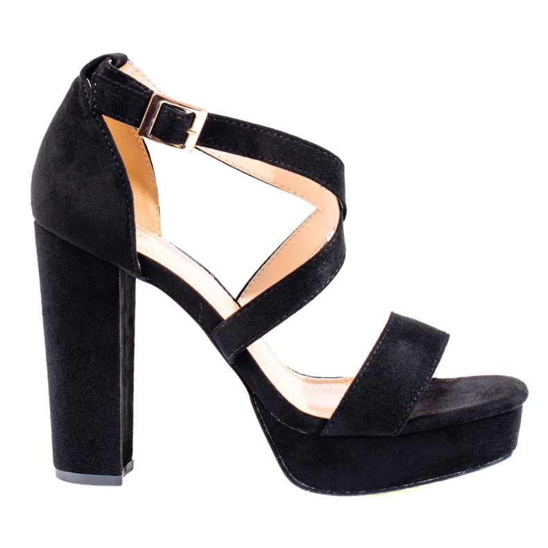 Shelovet black high heel sandals