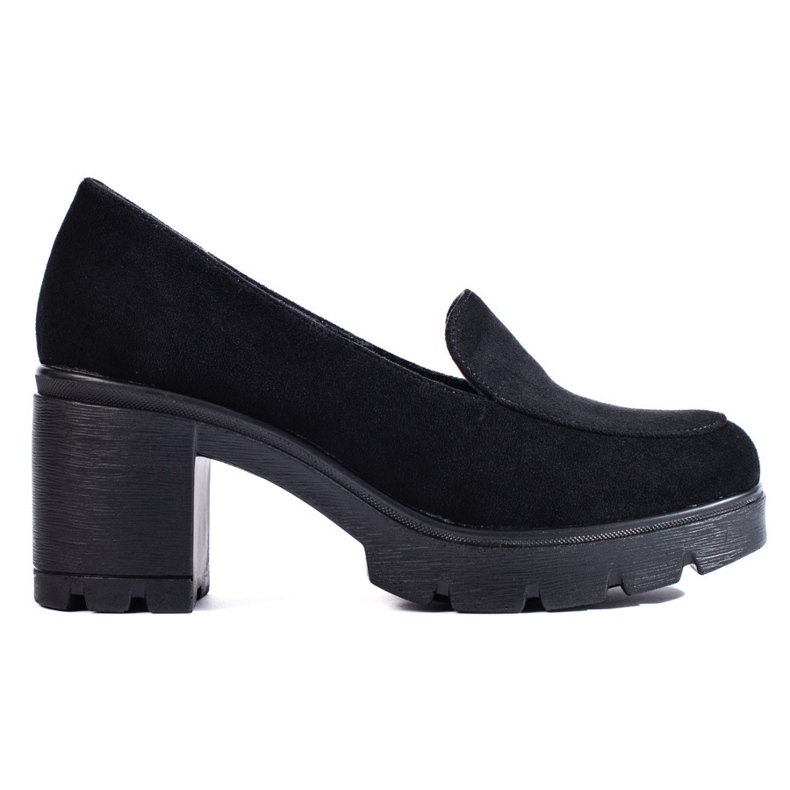 W. Potocki Women's suede high-heeled shoes Potocki black