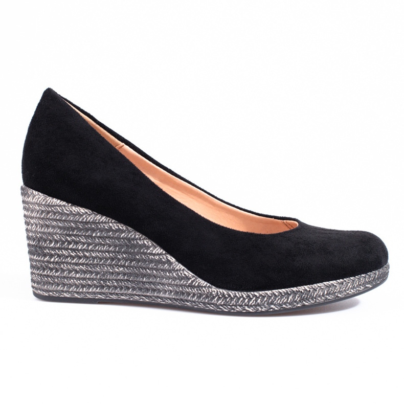 W. Potocki Women's black wedge pumps Potocki