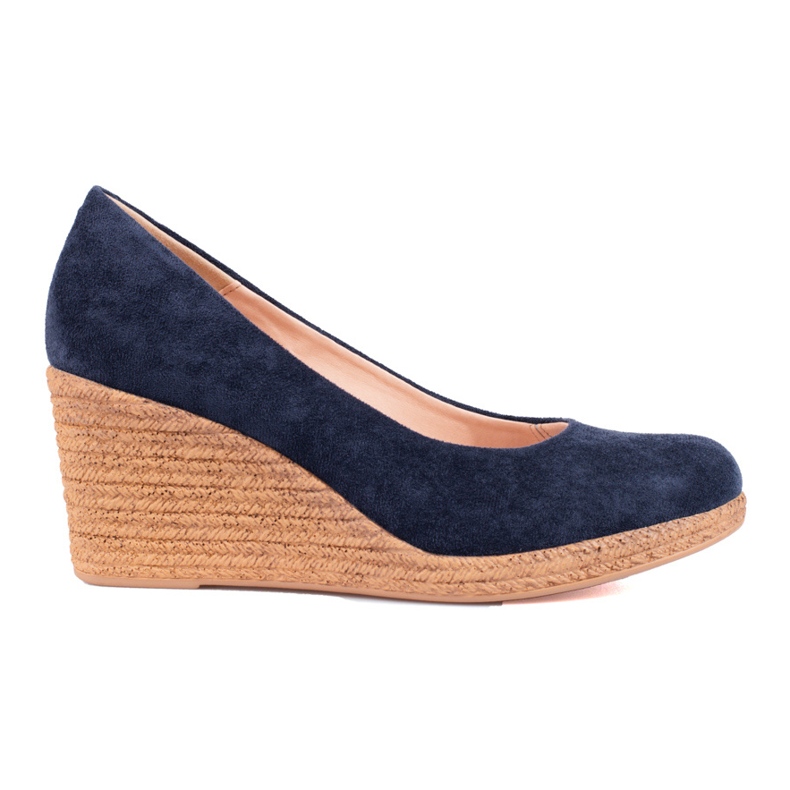 W. Potocki Women's navy blue wedge pumps from Potocki
