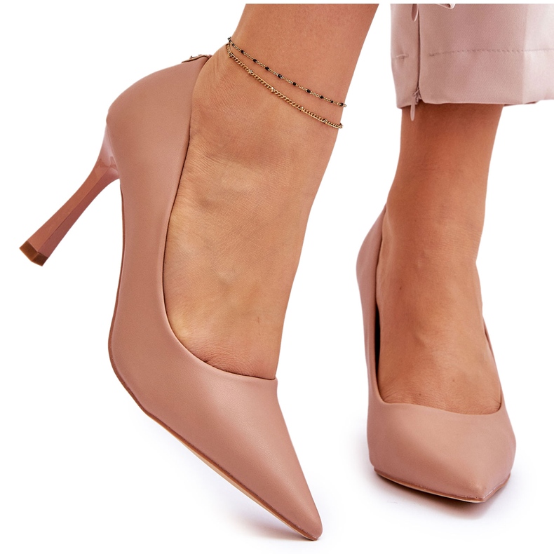 Vinceza Kelsey Beige Leather Classic Stilettos Vinceza Kelsey Beige Leather Classic Stilettos