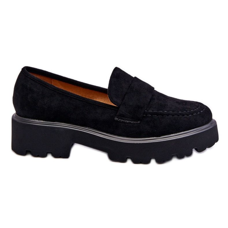 Vinceza Classic Suede Loafers Black Corrin