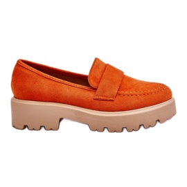 Vinceza Corrin Classic Suede Loafers Loafers Orange