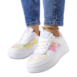 White and blue platform shoes from Heloise White and blue platform shoes from Heloise