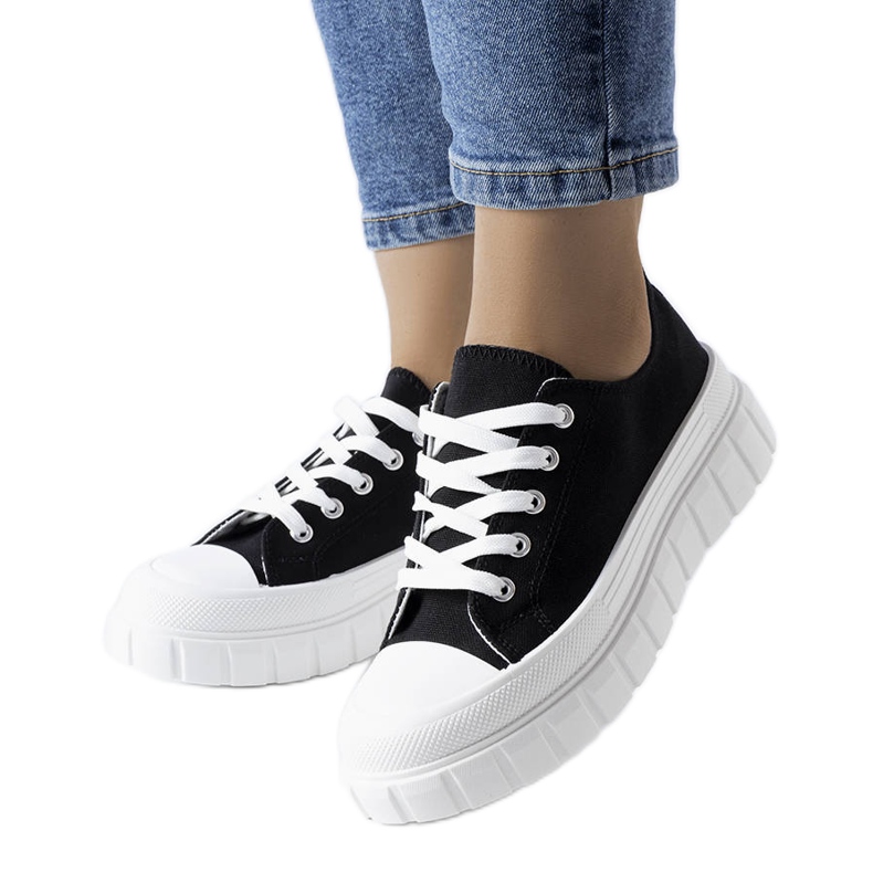 Bellemare black platform sneakers