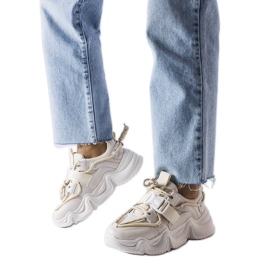 Beige spectacular sneakers from Desforges