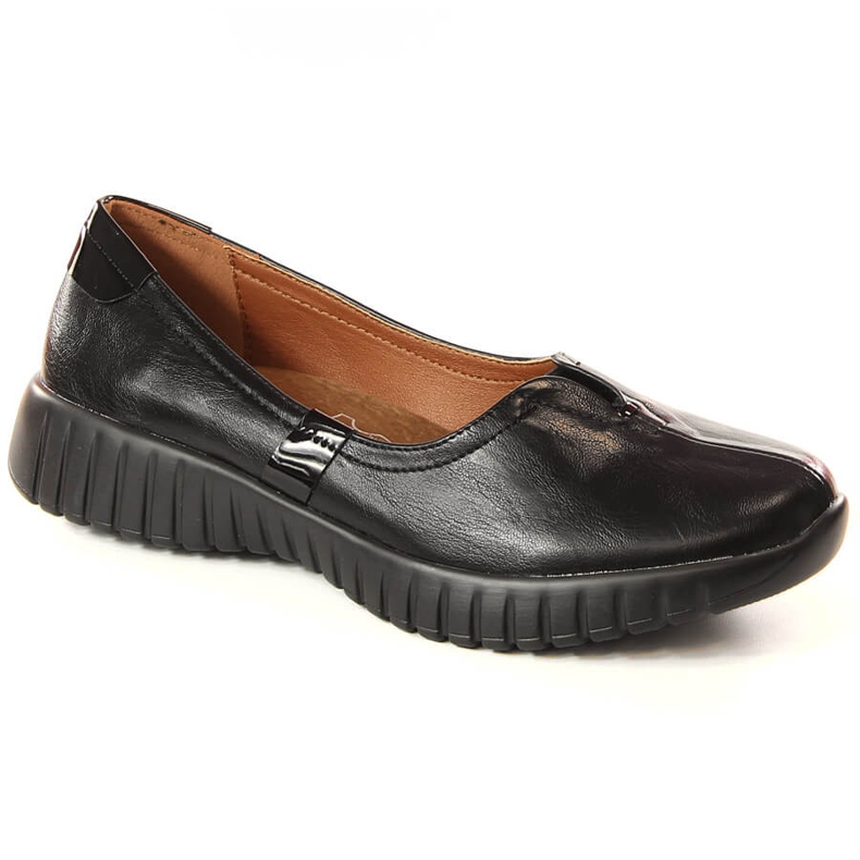 Women's black slip-on shoes black Jezzi RMR2270-6