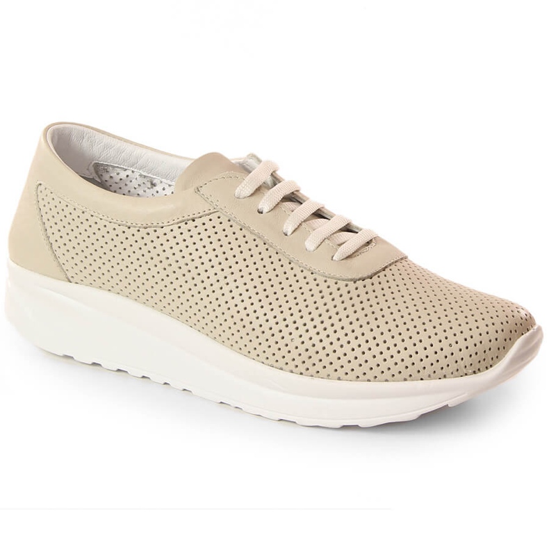 Women's beige openwork leather shoes T.Sokolski Bk 800 Women's beige openwork leather shoes T.Sokolski Bk 800