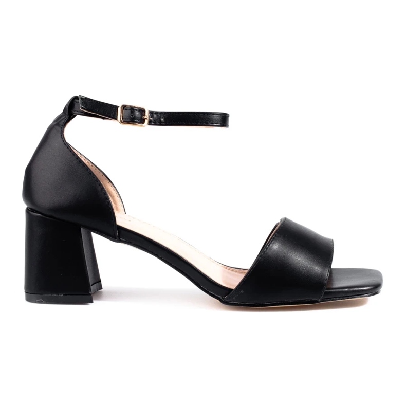 Classic black Shelovet low heel sandals