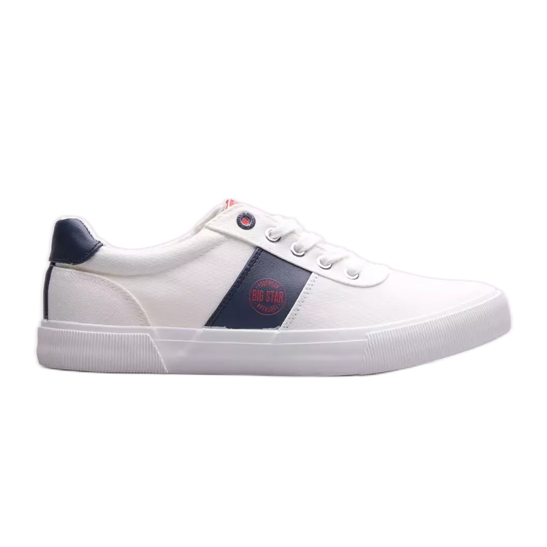 Big Star men's sneakers JJ174253 white navy blue