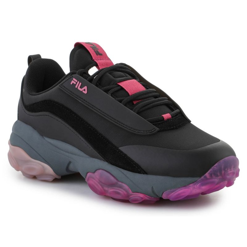 Fila black tennis sales shoes