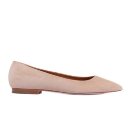 Marco Shoes Soft suede ballet flats beige
