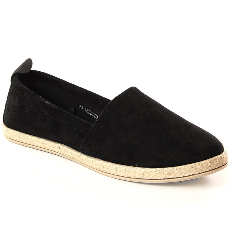 Women's black slip-on espadrilles Potocki 16009