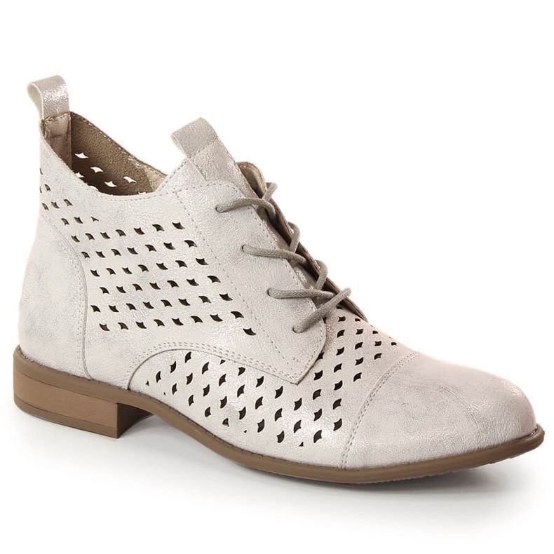 Women's spring openwork silver boots Jezzi ASA142-45