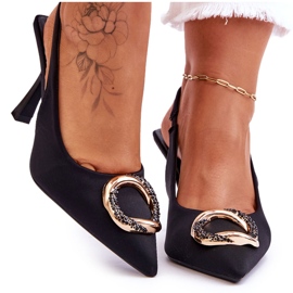 Fashionable Pins With Decoration And Zircons Black Alexia